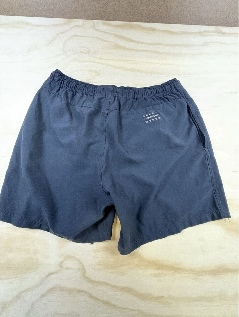 Quiksilver Volley Swim Trunks Mens Large Black Drawstring Surf Beach Swim Shorts